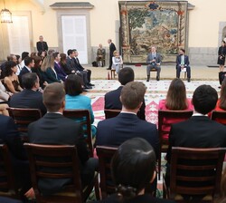Don Felipe durante el desarrollo de la audiencia a los nuevos funcionarios del Cuerpo Superior de Sistemas y Tecnologías de la Información de la Admin